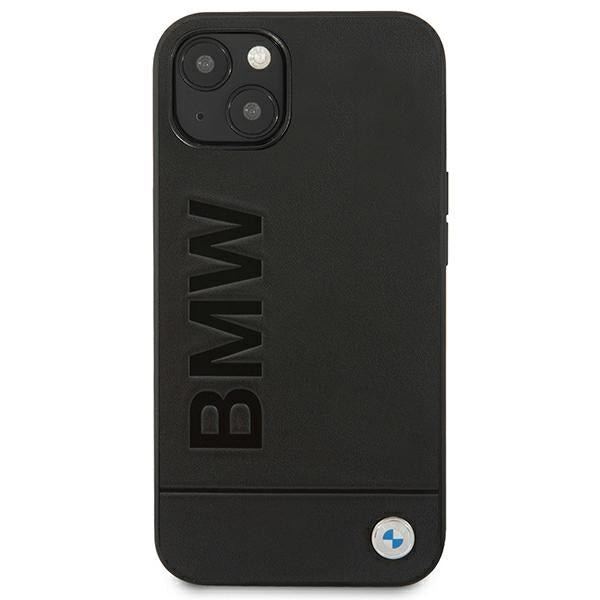 Case BMW BMHCP14MSLLBK iPhone 14 Plus 6.7 "black / black Leather Stamp