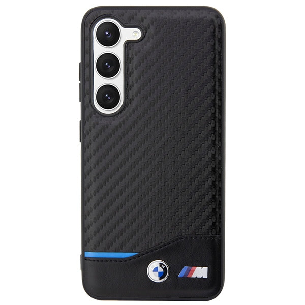 BMW Leather Carbon case for Samsung Galaxy S23+ - black