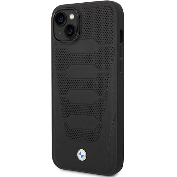 Case BMW BMHCP14S22RPSK iPhone 14 6.1" black/black Leather Seats Pattern