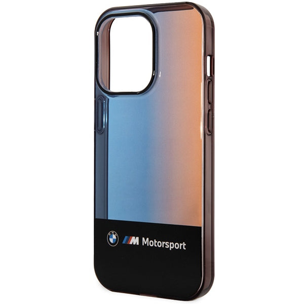 BMW Half Tricolor Case for iPhone 14 Pro Max 6.7" - Black