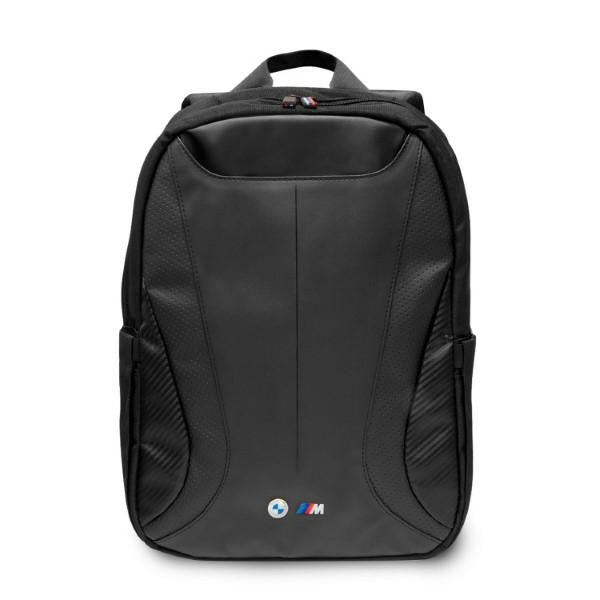 BMW Carbon&amp;Leather Tricolor backpack for a 16" laptop - black