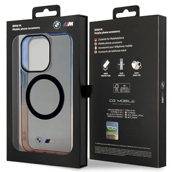 Case BMW BMHMP14LHTGE iPhone 14 Pro 6.1" grey/grey hardcase Gradient Bumper MagSafe