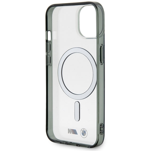 BMW Silver Ring MagSafe case for iPhone 14 Plus - transparent