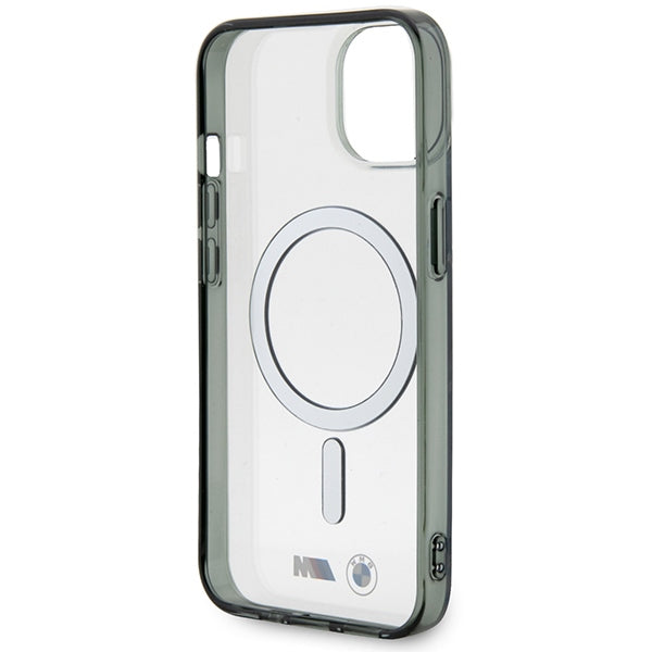 BMW BMHMP14SHCRS iPhone 14 6.1" case transparent hardcase Silver Ring MagSafe