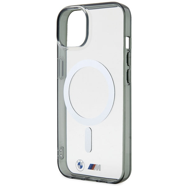 BMW BMHMP14SHCRS iPhone 14 6.1" case transparent hardcase Silver Ring MagSafe