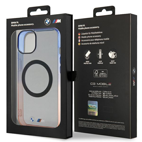 Case BMW BMHMP14SHTGE iPhone 14 6.1" grey/grey hardcase Gradient Bumper MagSafe