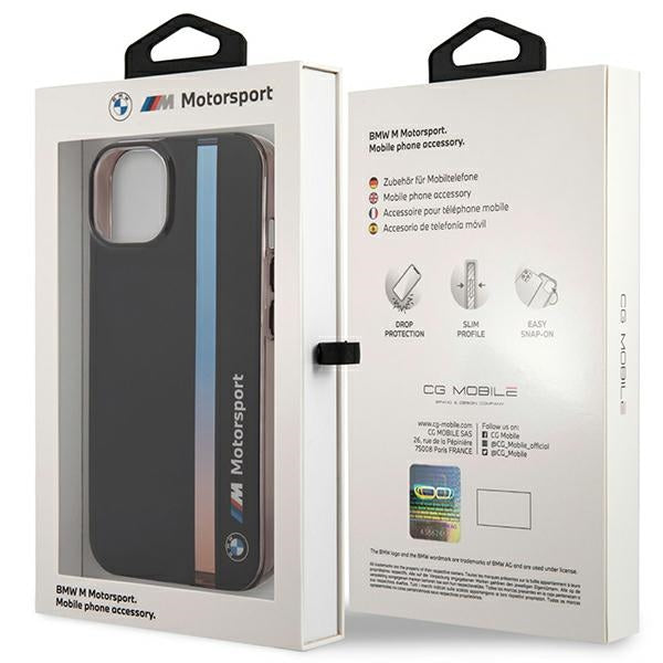 Case BMW BMHCP14S22HVGV iPhone 14 6.1" black/black IML Tricolor Stripe