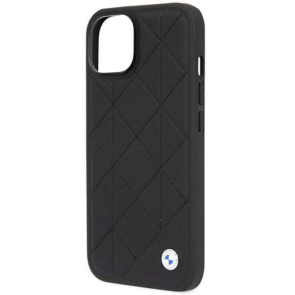 Case BMW BMHCP14S22RQDK iPhone 14 6.1" black/black Leather Quilted