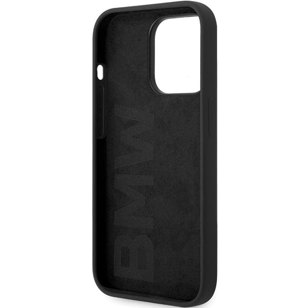 BMW BMHMP14LSILBK2 case for iPhone 14 Pro - black Signature Liquid Silicone MagSafe