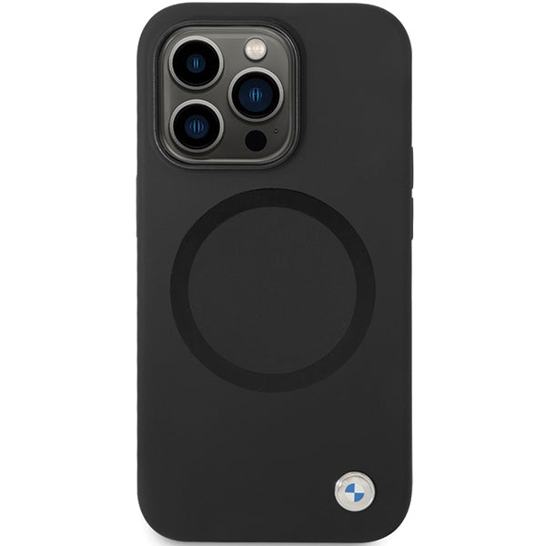 BMW BMHMP14LSILBK2 case for iPhone 14 Pro - black Signature Liquid Silicone MagSafe