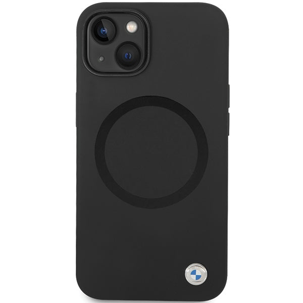 BMW BMHMP14SSILBK2 case for iPhone 14 - black Signature Liquid Silicone MagSafe