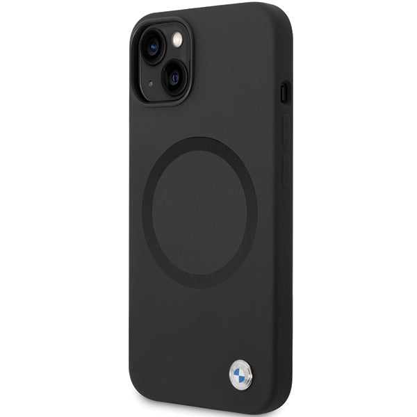 BMW BMHMP14SSILBK2 case for iPhone 14 - black Signature Liquid Silicone MagSafe