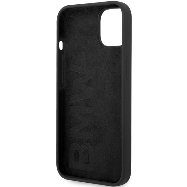 BMW BMHMP14SSILBK2 case for iPhone 14 - black Signature Liquid Silicone MagSafe