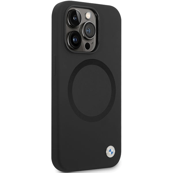 BMW BMHMP14XSILBK2 case for iPhone 14 Pro Max 6.7" - black Signature Liquid Silicone MagSafe