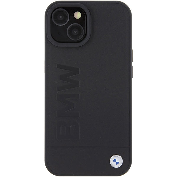 BMW Leather Hot Stamp case for iPhone 15 - black