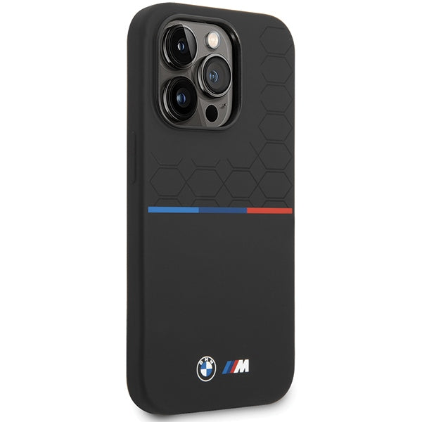 BMW Silicone Pattern iPhone 15 Pro Case - Black