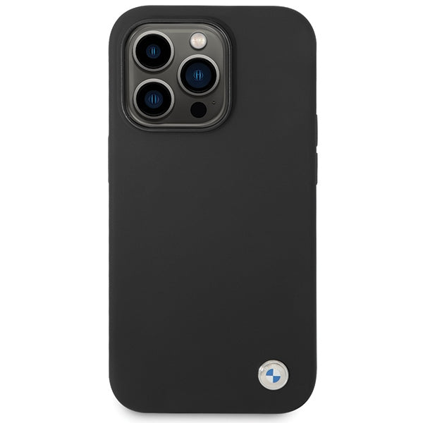 BMW Silicone Metal Logo case for iPhone 15 Pro - black