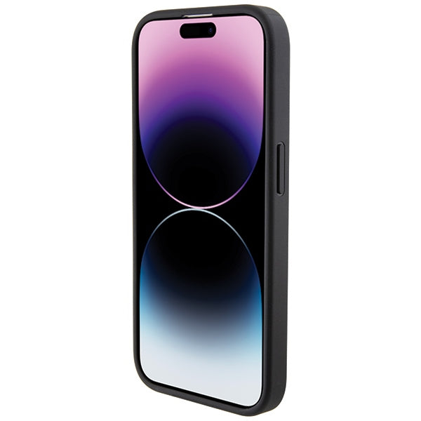 BMW Leather Blue Dots iPhone 15 Pro Max Case - Black