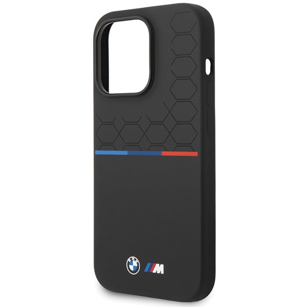 BMW Silicone Pattern iPhone 15 Pro Max Case - Black