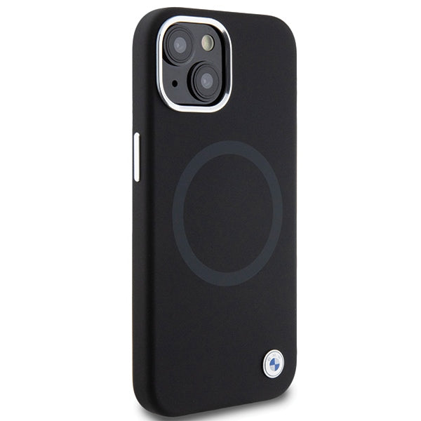 BMW Signature Liquid Silicone MagSafe case for iPhone 15 - black