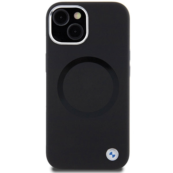 BMW Signature Liquid Silicone MagSafe case for iPhone 15 - black
