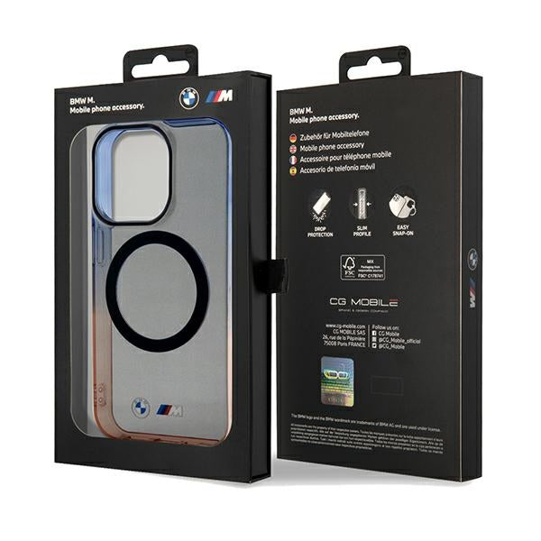 BMW Gradient Bumper MagSafe case for iPhone 15 Pro Max - gray