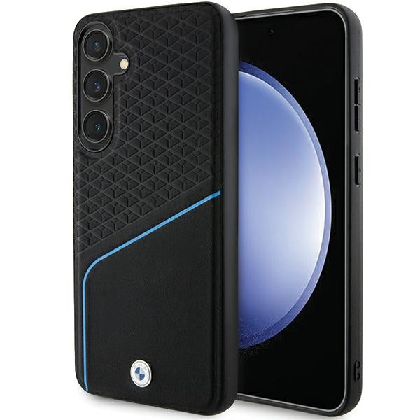 BMW BMHMS24M23RDCLK S24+ S926 black/black hardcase Signature Leather Textured &amp; Line MagSafe