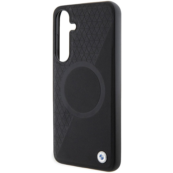 BMW BMHMS24S23RTPK S24 S921 black/black hardcase Signature Leather Half Textured &amp; Circle MagSafe