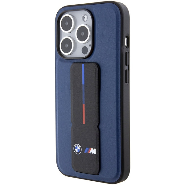 BMW M Grip Stand Bicolor case for iPhone 15 Pro - navy blue