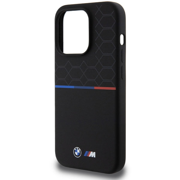 BMW M Silicone Pattern MagSafe case for iPhone 15 Pro - black