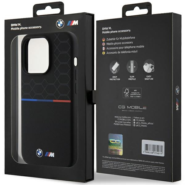 BMW M Silicone Pattern MagSafe case for iPhone 15 Pro - black
