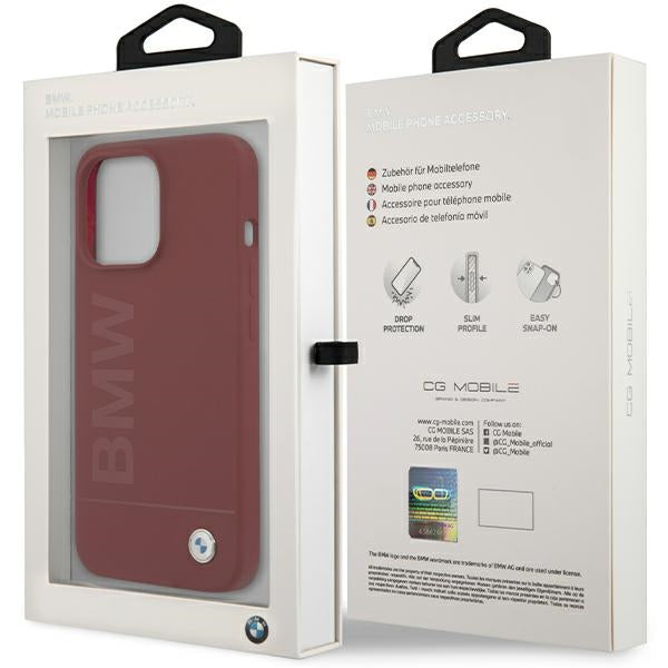 BMW Silicone Big Logo MagSafe case for iPhone 15 Pro - red