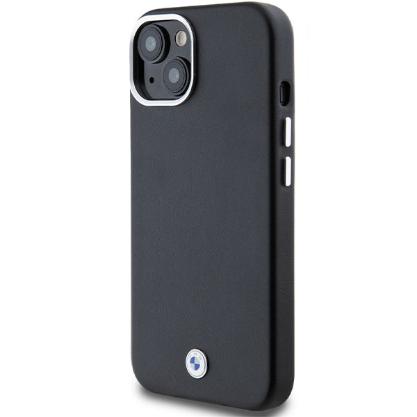 BMW Signature Wrapped Metal MagSafe Case for iPhone 15/14/13 - Black