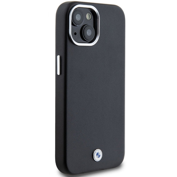 BMW Signature Wrapped Metal MagSafe Case for iPhone 15/14/13 - Black
