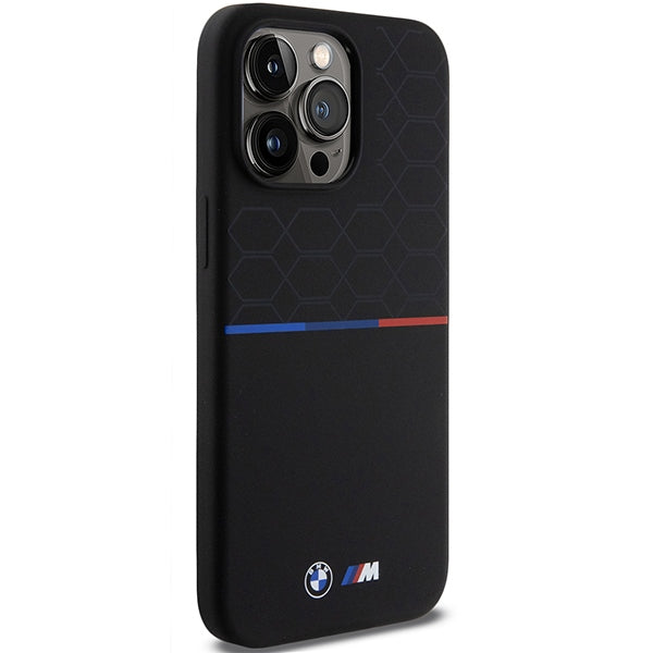 BMW M Silicone Pattern MagSafe case for iPhone 15 Pro Max - black