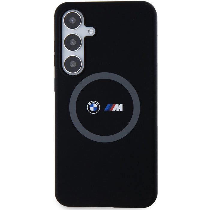 BMW M Silicone Printed Ring MagSafe case for Samsung Galaxy S24+ - black