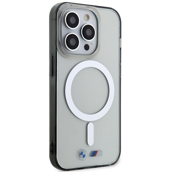 BMW Silver Ring MagSafe case for iPhone 15 Pro - transparent