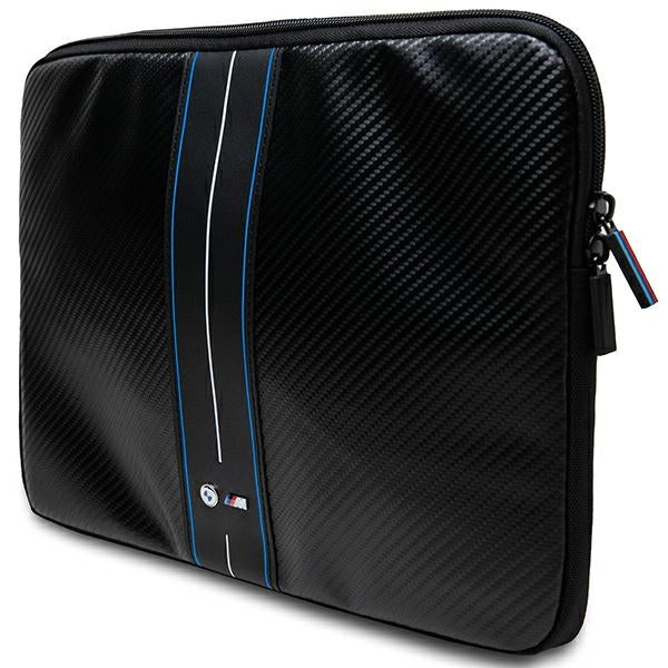 BMW Carbon &amp; Blue Stripe sleeve for a 14" laptop - black