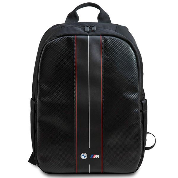 BMW Carbon &amp; Red Stripe backpack for a 16" laptop - black