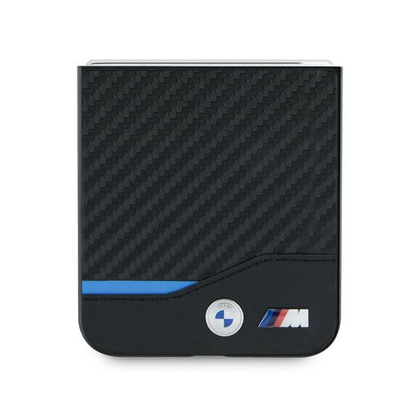 BMW Carbon Blue Line Case for Samsung Galaxy Z Flip 6 - Black