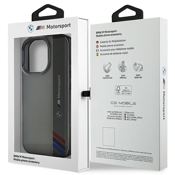 BMW Motosport IML Vertical Stripe iPhone 16 Pro Case - Gray