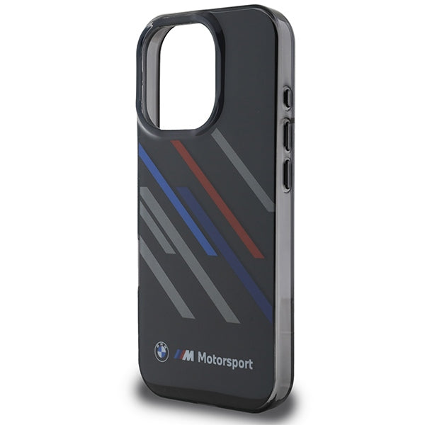 BMW Motosport IML Random Stripes iPhone 16 Pro Case - Black