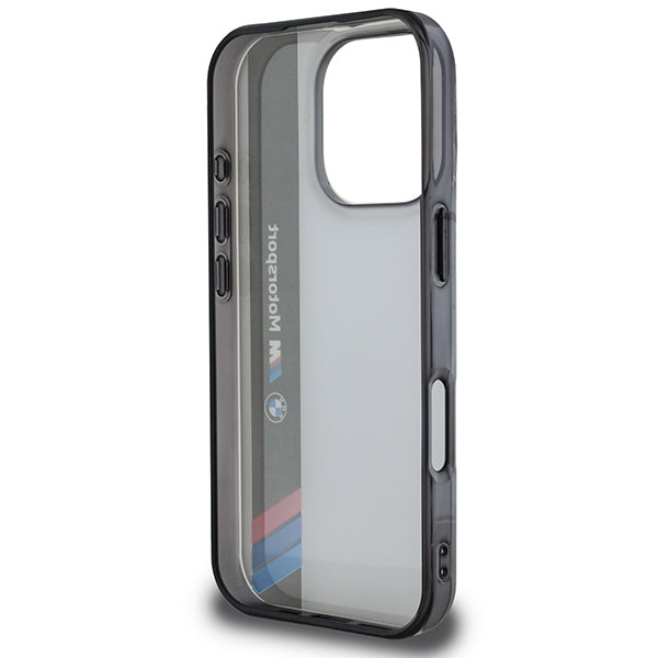 BMW Motosport IML Vertical Stripe iPhone 16 Pro Max Case - Gray