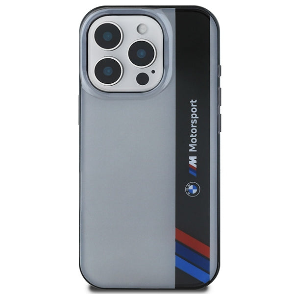BMW Motosport IML Vertical Stripe iPhone 16 Pro Max Case - Gray