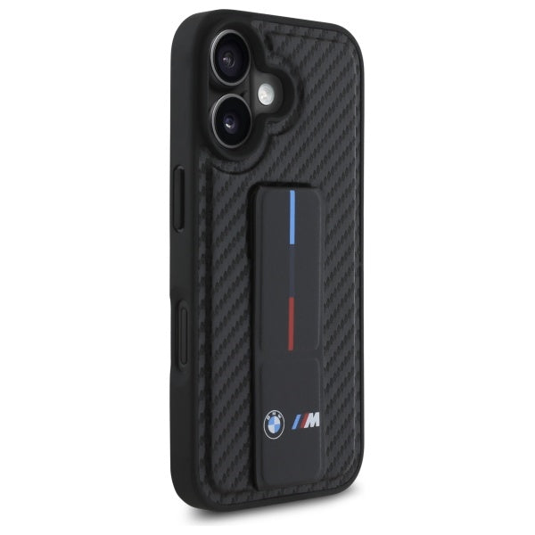 BMW M Grip Stand Smooth and Carbon case for iPhone 16 - black