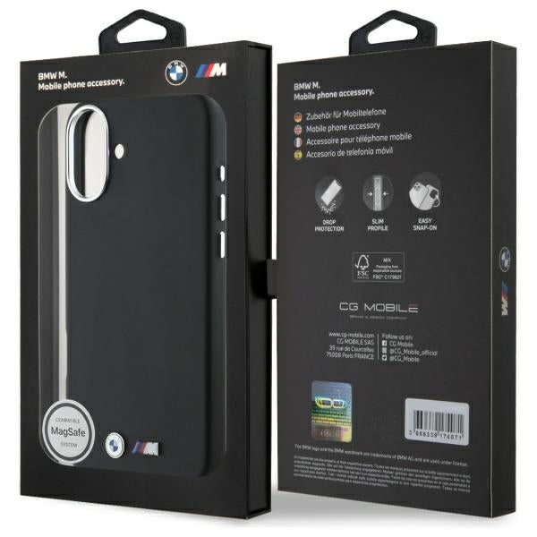 BMW M Smooth Full Wrapped Metal MagSafe case for iPhone 16 - black
