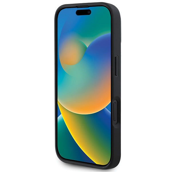 BMW Sign Leather Diamond Metal Logo MagSafe Case for iPhone 16 Pro Max - Red