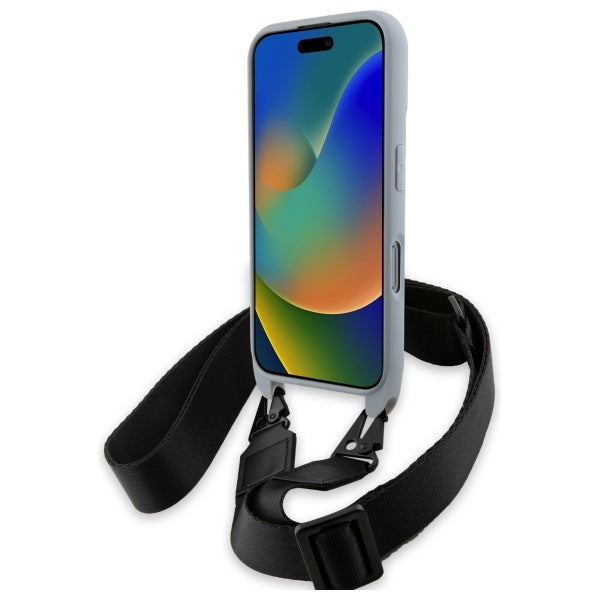 BMW M Edition Carbon Stripe &amp; Strap iPhone 16 Pro Max Case - Gray
