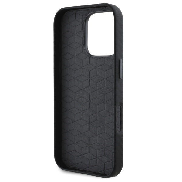 BMW Carbon Wrapped Metal iPhone 16 Pro Max Case - Black