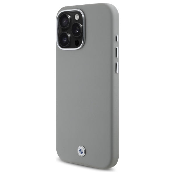 BMW Sign Full Wrapped Metal MagSafe Case for iPhone 16 Pro Max - Gray